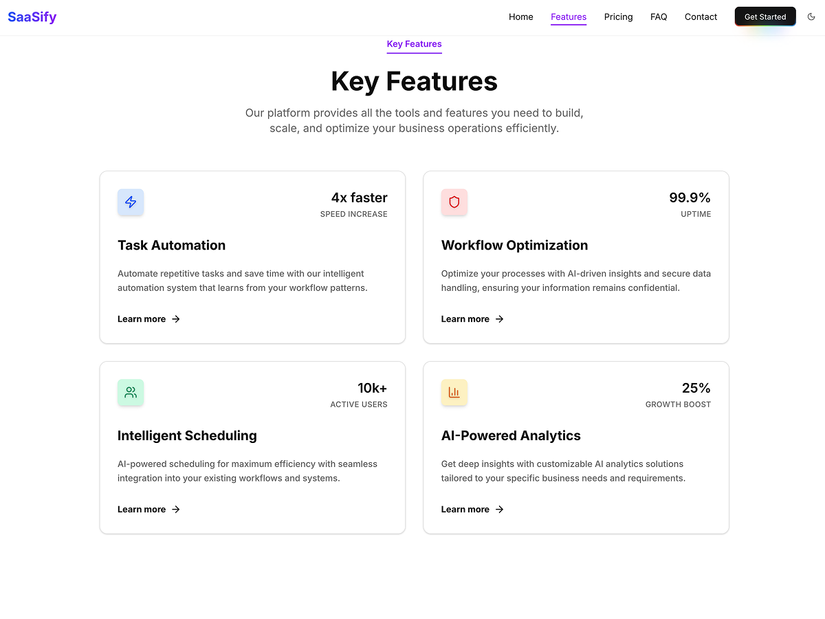 SaaSify Next.js Landing