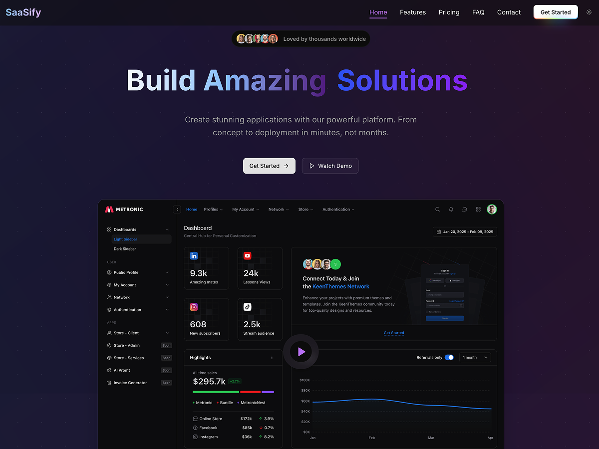 SaaSify Next.js Landing